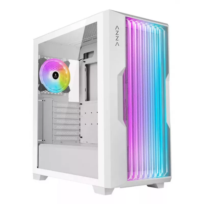 PC korpusas Azza Guardian Glass Midi Tower baltas