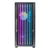 PC korpusas AZZA Guardian Glass Midi Tower — juodas, ATX/Micro‑ATX/ITX/EATX, palaiko 3,5 colio ×2 / 2,5 colio ×4, priekyje 120/140 mm ventiliatoriai