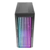 PC korpusas AZZA Guardian Glass Midi Tower — juodas, ATX/Micro‑ATX/ITX/EATX, palaiko 3,5 colio ×2 / 2,5 colio ×4, priekyje 120/140 mm ventiliatoriai