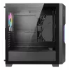 PC korpusas AZZA Guardian Glass Midi Tower — juodas, ATX/Micro‑ATX/ITX/EATX, palaiko 3,5 colio ×2 / 2,5 colio ×4, priekyje 120/140 mm ventiliatoriai