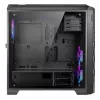 PC korpusas AZZA STORM ARGB Full Tower — juodas, ATX/Micro-ATX/EATX palaikymas, 2x 3,5 col. + 6x 2,5 col. nišos, iš anksto sumontuoti ARGB ventiliatoriai