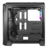 PC korpusas AZZA STORM ARGB Full Tower — juodas, ATX/Micro-ATX/EATX palaikymas, 2x 3,5 col. + 6x 2,5 col. nišos, iš anksto sumontuoti ARGB ventiliatoriai