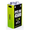 Įkraunamas 9 V baterijų rinkinys VERICO LoopEnergy PP3 4500 — ličio jonų, 2 vnt., 500 mAh, USB‑C įkrovimas