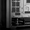 PC Midi Tower korpusas RAIJINTEK Ponos MS — juodas, palaiko 120/140 mm priekinius ventiliatorius, 1× 120 mm galinį, HDD 3,5 colio, SSD 2,5 colio, 210×442×485 mm