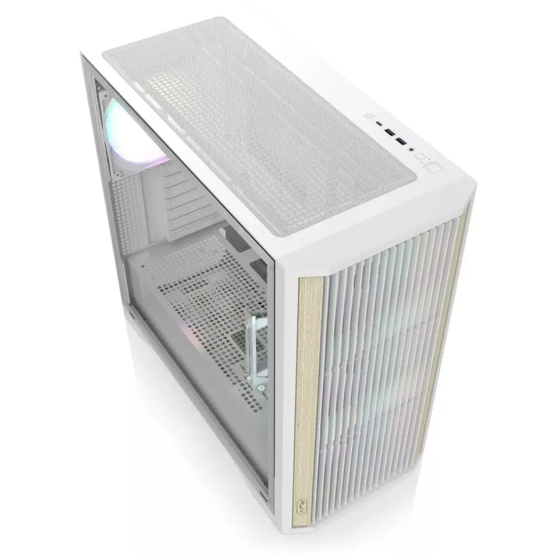 Tower PC korpusas RAIJINTEK AGOS MAX-MS4 baltas su grūdintu stiklu