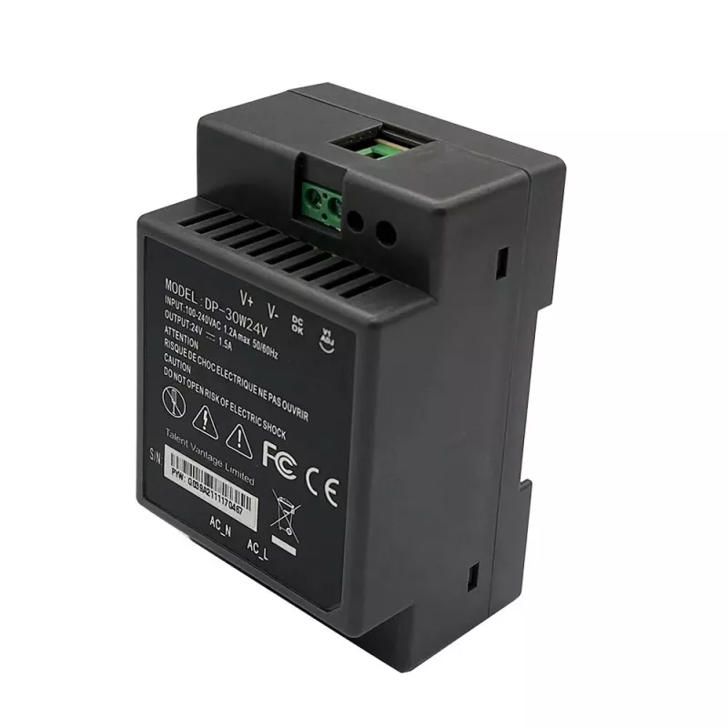 Automatinis jungiklis Edimax DP-30W24V AC 90-264V 1.5A DIN bėgelis juodas