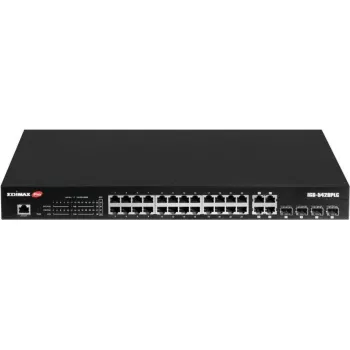 Tinklo komutatorius EDIMAX IGS-5428PLC 28 prievadų Gigabit PoE+ su 4 kombinuotais RJ45/SFP prievadais