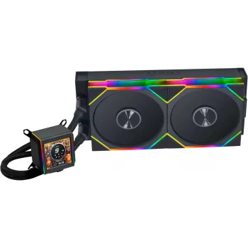 AiO skysčio aušintuvas lian li Galahad II LCD 280 TL Wireless Juoda — 280 mm radiatorius, LCD siurblys, belaidis valdiklis