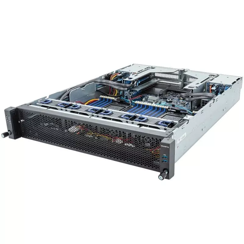 Kompiuterio korpusas Gigabyte Barebone E283-SS90-AAV1 stovo serveris 2U juodas