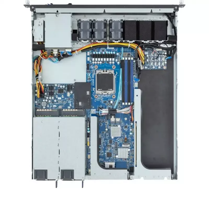 Stovo serveris 1U GIGABYTE E133-C10-AAG1 — Socket AM5, AMD EPYC 4004 palaikymas, 4x DDR5 DIMM, 800W 80 PLUS Titanium PSU