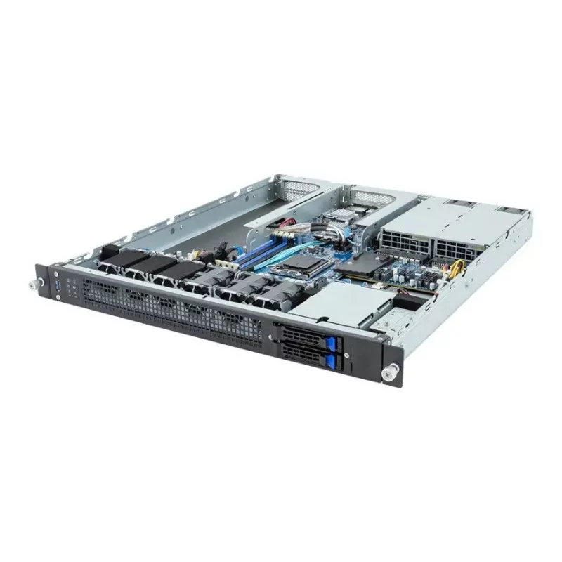 Stovo serveris 1U GIGABYTE E133-C10-AAG1 — Socket AM5, AMD EPYC 4004 palaikymas, 4x DDR5 DIMM, 800W 80 PLUS Titanium PSU