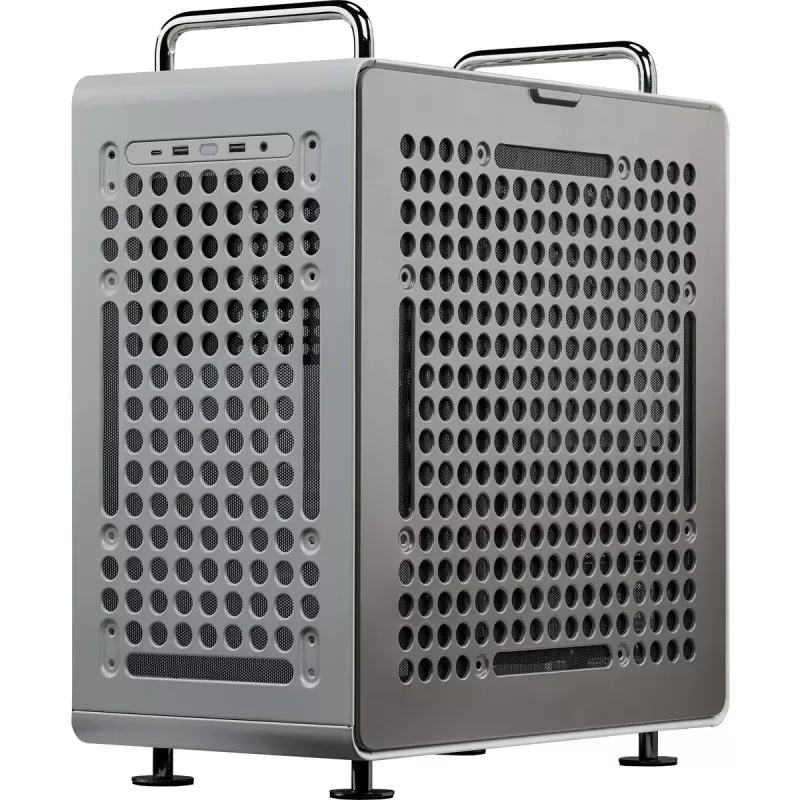 Kompiuterio korpusas Cooler Master QUBE 540 Moonstone — mid-tower su grūdinto stiklo šoniniu skydeliu (pilkas)