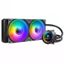 Skysčio aušinimo rinkinys Azza LCAZ-240C-ARGB 12 cm Juoda