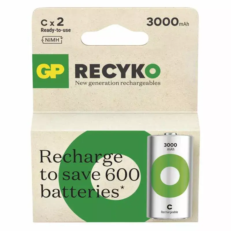 Įkraunama baterija GP baterijos Recyko 3000 C NiMH 3000 mAh 1,2 V