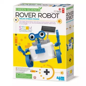 Edukacinis roverio roboto rinkinys HCM 4M Green Science – modelis 68634, ekologiškas „pasidaryk pats“ STEM rinkinys