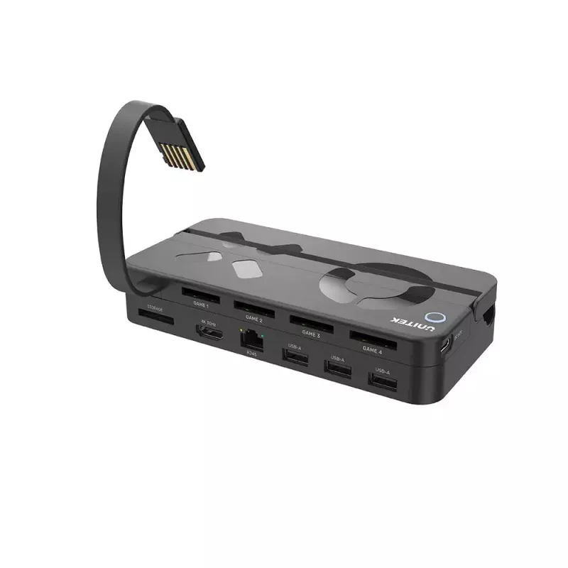 Prijungimo stotelė UNITEK G1002B, skirta Nintendo Switch, laidinė, juoda