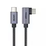 USB laidas UNITEK C14123BK-1M 1m USB 2.0 Juoda Pilka