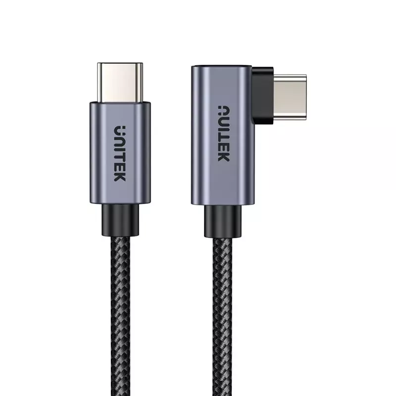USB laidas UNITEK C14123BK-3M USB 2.0 USB C 3m Juoda Pilka