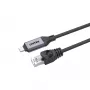 Tinklo kabelis UNITEK C18148AGY01-5M RJ45 Cat6 5m Juoda