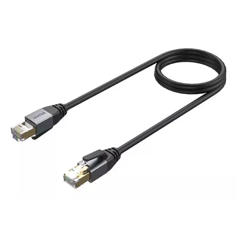 Tinklo kabelis UNITEK C18149AGY03-5M RJ-45 Cat8 5m Juodas