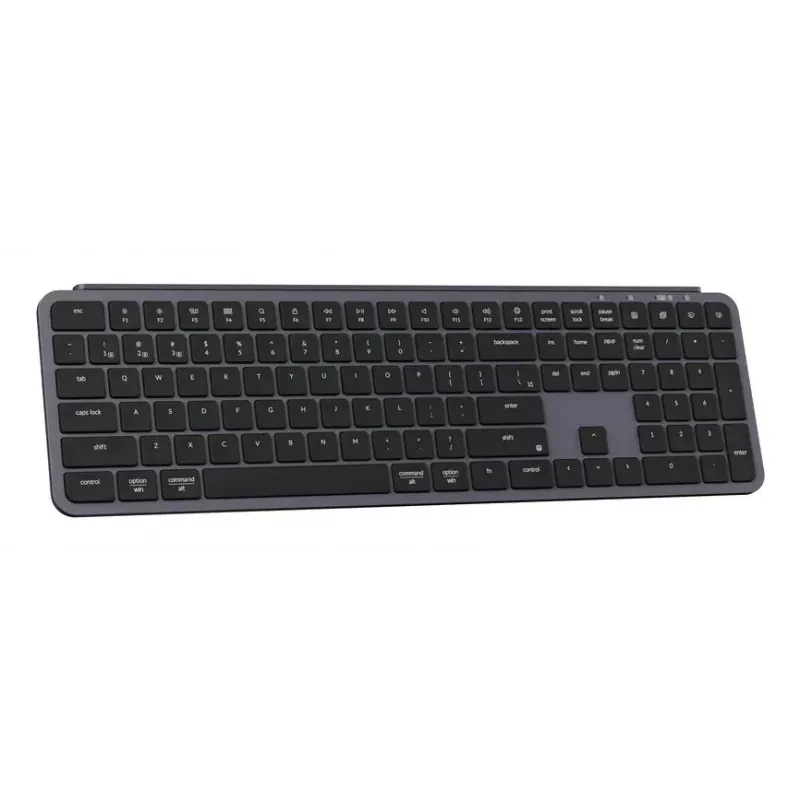 Mechaninė viso dydžio klaviatūra Keychron B6P-K1-BO — USB, RF belaidė, Bluetooth, 109 klavišai, pilka