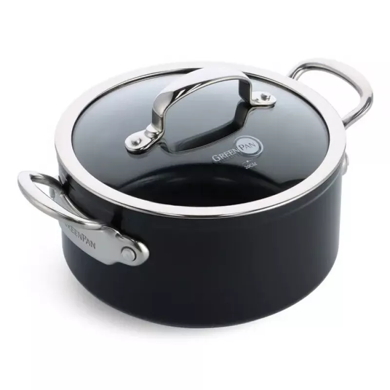 Universali keptuvė GreenPan Barcelona Pro apvali 280 mm, juoda, 920 g, be PFAS