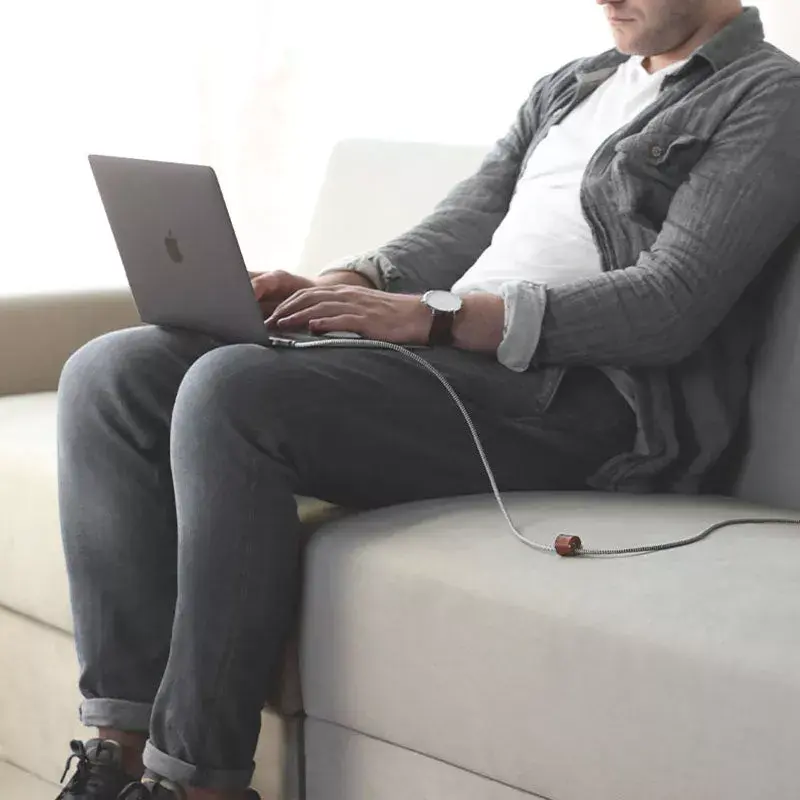 USB-C į USB-C laidas Native Union Belt kabelis Pro — 2,4 m, USB 2.0, žalias