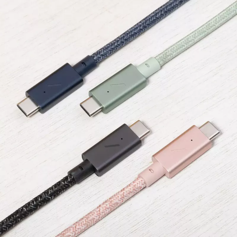 USB-C į USB-C laidas Native Union Belt kabelis Pro — 2,4 m, USB 2.0, žalias