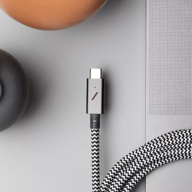 USB-C į USB-C laidas Native Union Belt kabelis Pro — 2,4 m, USB 2.0, žalias