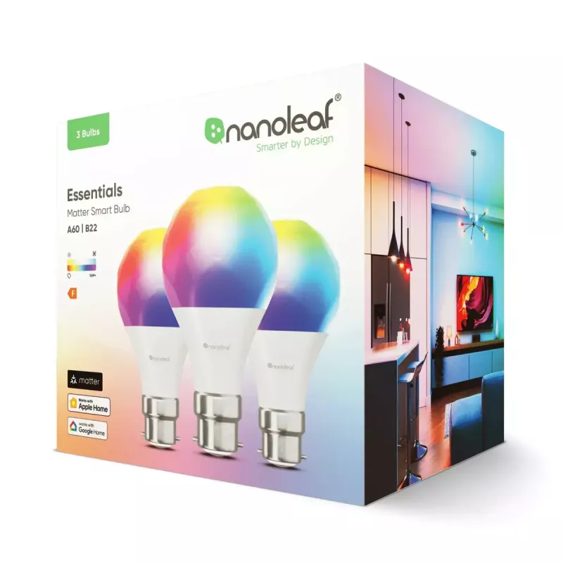 Išmanioji lemputė Nanoleaf NF080B02-3A19B — „Wi‑Fi“ valdoma išmanioji LED lemputė