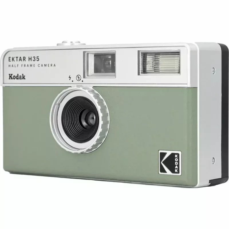 35 mm juostinis fotoaparatas Kodak EKTAR H35 Sage RK0103 — 35 mm juostos formatas, rankinis valdymas
