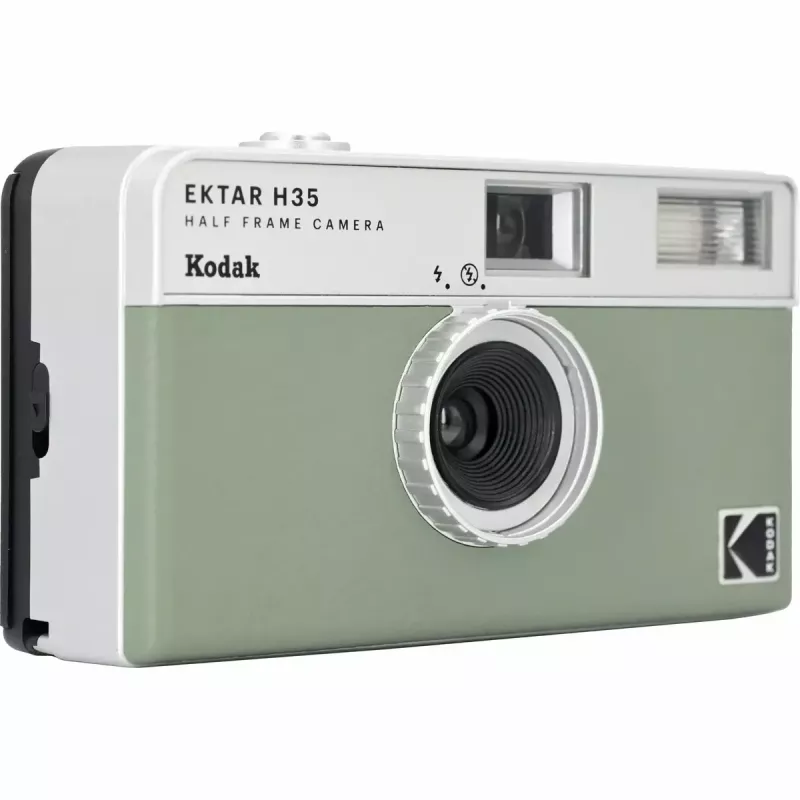 35 mm juostinis fotoaparatas Kodak EKTAR H35 Sage RK0103 — 35 mm juostos formatas, rankinis valdymas