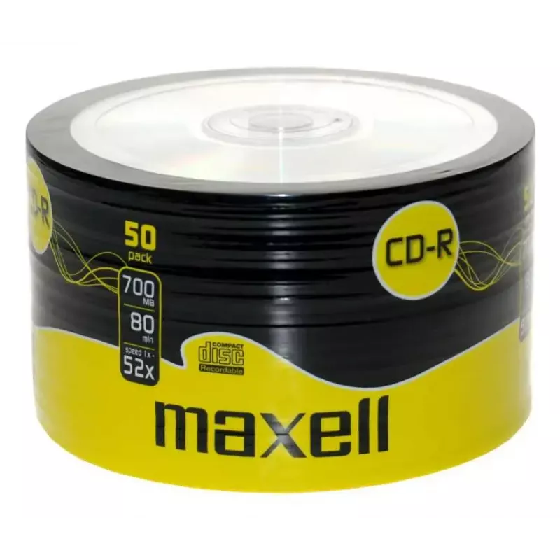 Tušti CD-R MAXELL 624036 — 700 MB, 52x, pakuotėje 50 vnt.