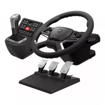 Hori HPC-044E vairas su pedalu ir svirtimi, Force Feedback, laidinis, USB Type-C, juodas