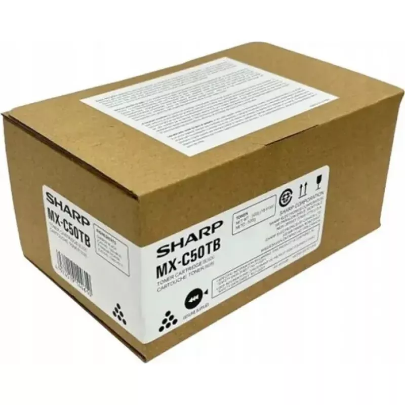 Juodas dažiklio kasetė Sharp MXC50TB suderinamiems Sharp daugiafunkciams spausdintuvams (modelis MX-C50TB)