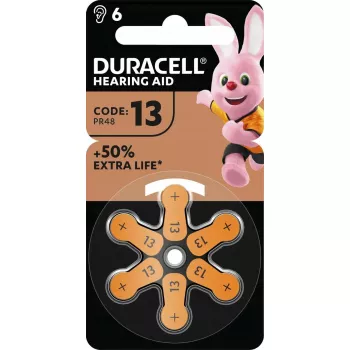 Klausos aparatų baterija Duracell EasyTab 13 (PR48) 6 vnt. pakuotė