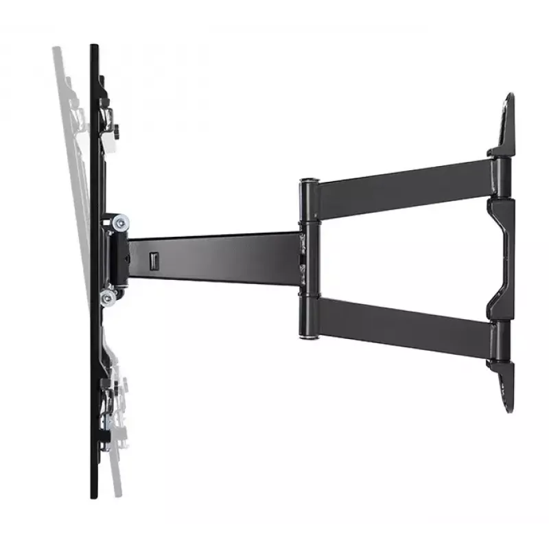 Sieninis/lubinis reklaminio ekrano laikiklis B-TECH BTV513 55 colių (139,7 cm) ekranui, maks. 35 kg, VESA 426×400, pakreipimas -2–10°, pasukimas 180° — juodas