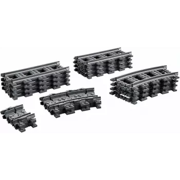 LEGO traukinio rinkinys LEGO City Rails 60205 — keleivinis traukinys ir lankstūs bėgiai
