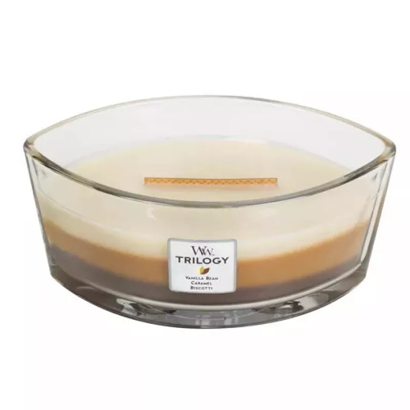 WoodWick Candle 76904 Karamelė Vanilė Smėlio Ruda Balta 1 vnt. 190.5 mm
