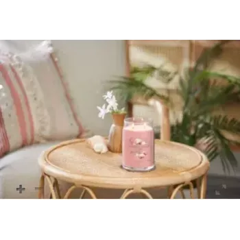 Vaškinė žvakė cilindro formos Yankee Candle 1629962E Citrus Floral Vanilla rožinė 157mm 9.3cm 567g