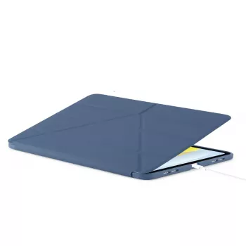 Planšetinis atverčiamas dėklas PIPETTO P052-51-V, skirtas iPad 10th Gen (10,9 col.) — mikropluoštas ir TPU, 5 pastatymo režimai