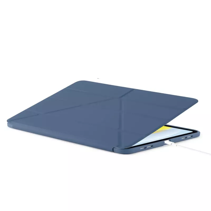 Planšetinis atverčiamas dėklas PIPETTO P052-51-V, skirtas iPad 10th Gen (10,9 col.) — mikropluoštas ir TPU, 5 pastatymo režimai
