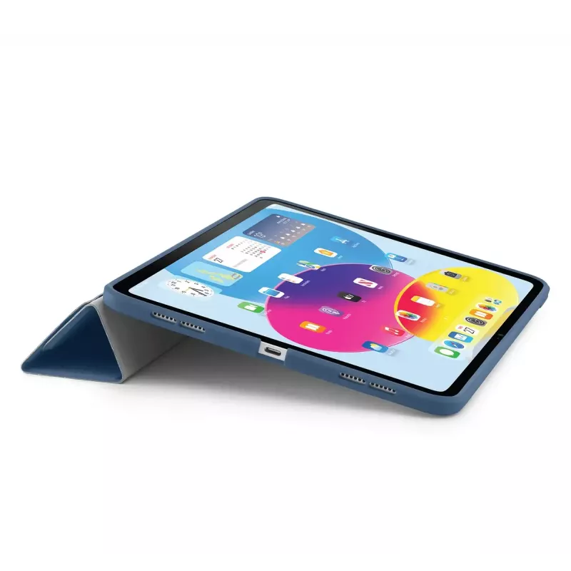 Planšetinis atverčiamas dėklas PIPETTO P052-51-V, skirtas iPad 10th Gen (10,9 col.) — mikropluoštas ir TPU, 5 pastatymo režimai