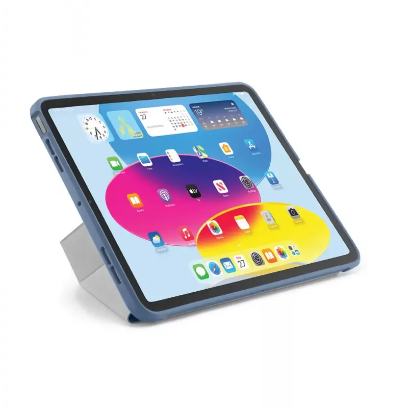 Planšetinis atverčiamas dėklas PIPETTO P052-51-V, skirtas iPad 10th Gen (10,9 col.) — mikropluoštas ir TPU, 5 pastatymo režimai