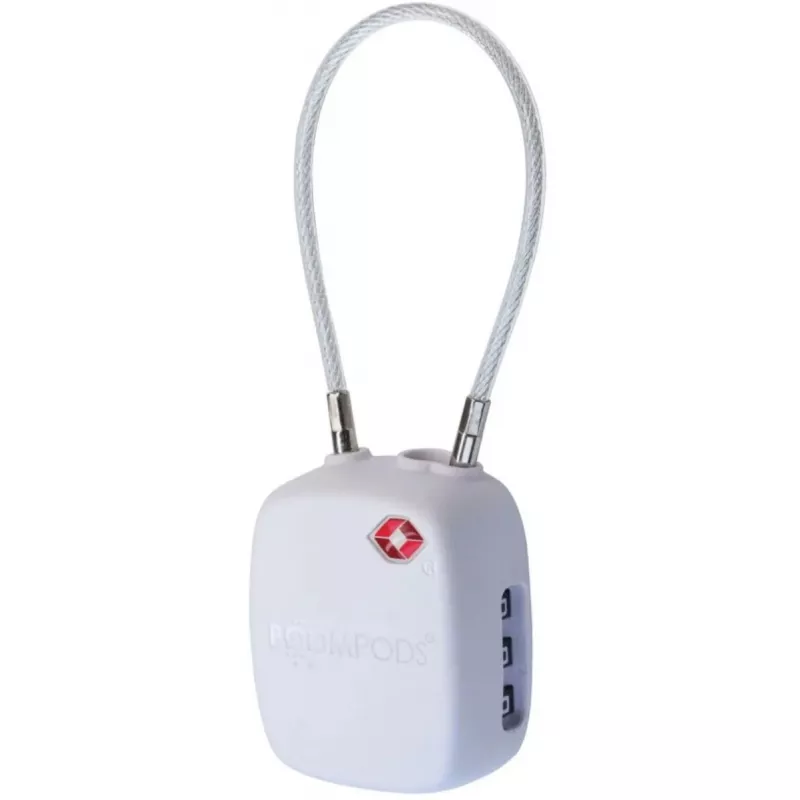 Bagažo seklys Boompods LOCK TSA TTSAWT White - Bluetooth lagamino seklys su TSA patvirtintos spynos suderinamumu