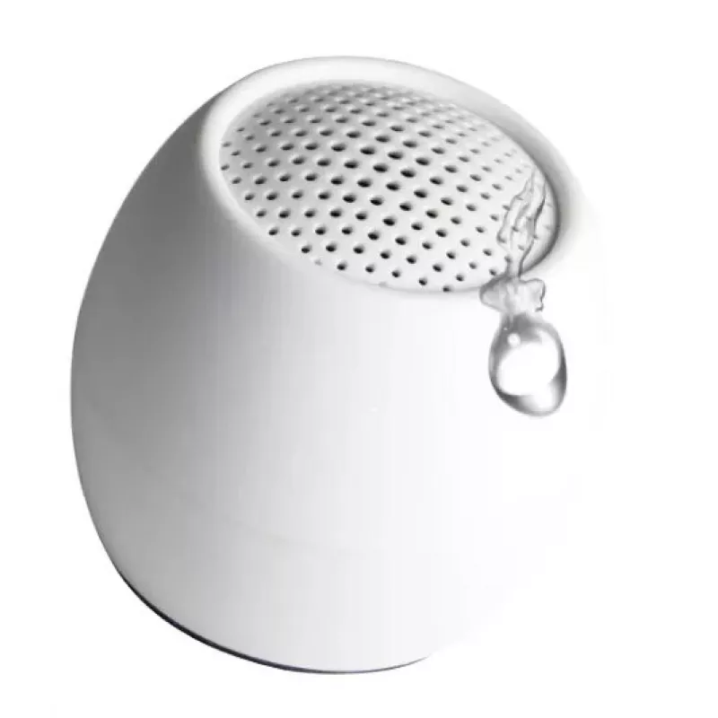Nešiojamas mono garsiakalbis Boompods Zero — baltas, 3 W RMS, 3 cm garsiakalbis, IPX6, 5 val. baterija