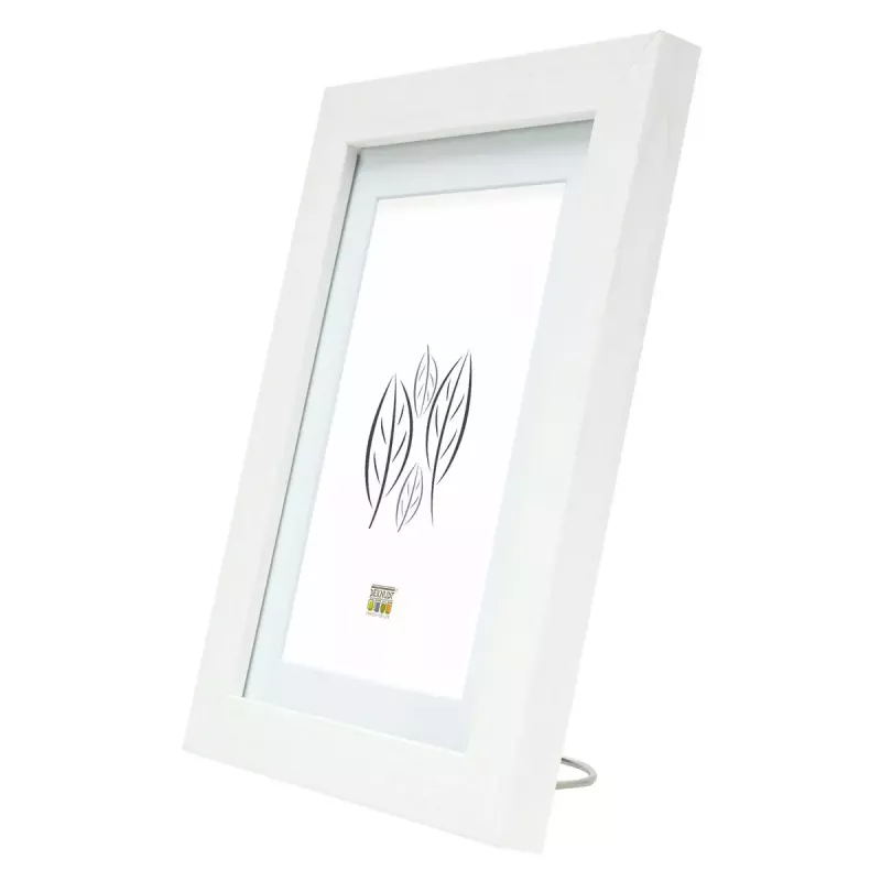 Pavienis nuotraukų rėmelis Deknudt S66KF1 P1 Baltas MDF Stiklas Medis 30x40