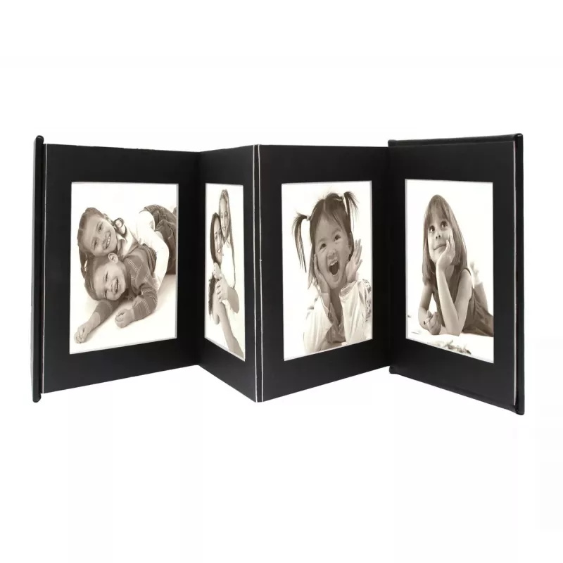 Fotoalbumas Deknudt Leporello juodas 8 lapų 13 x 18 cm