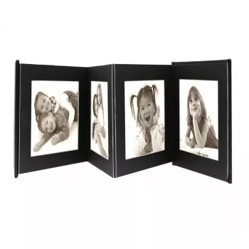 Nuotraukų albumas Deknudt Leporello juodas 8 lapai 15 x 20 cm