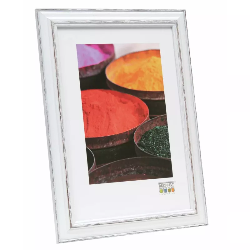 Viengubas nuotraukų rėmelis Deknudt S221H3 juodas baltas medinis 180x230mm
